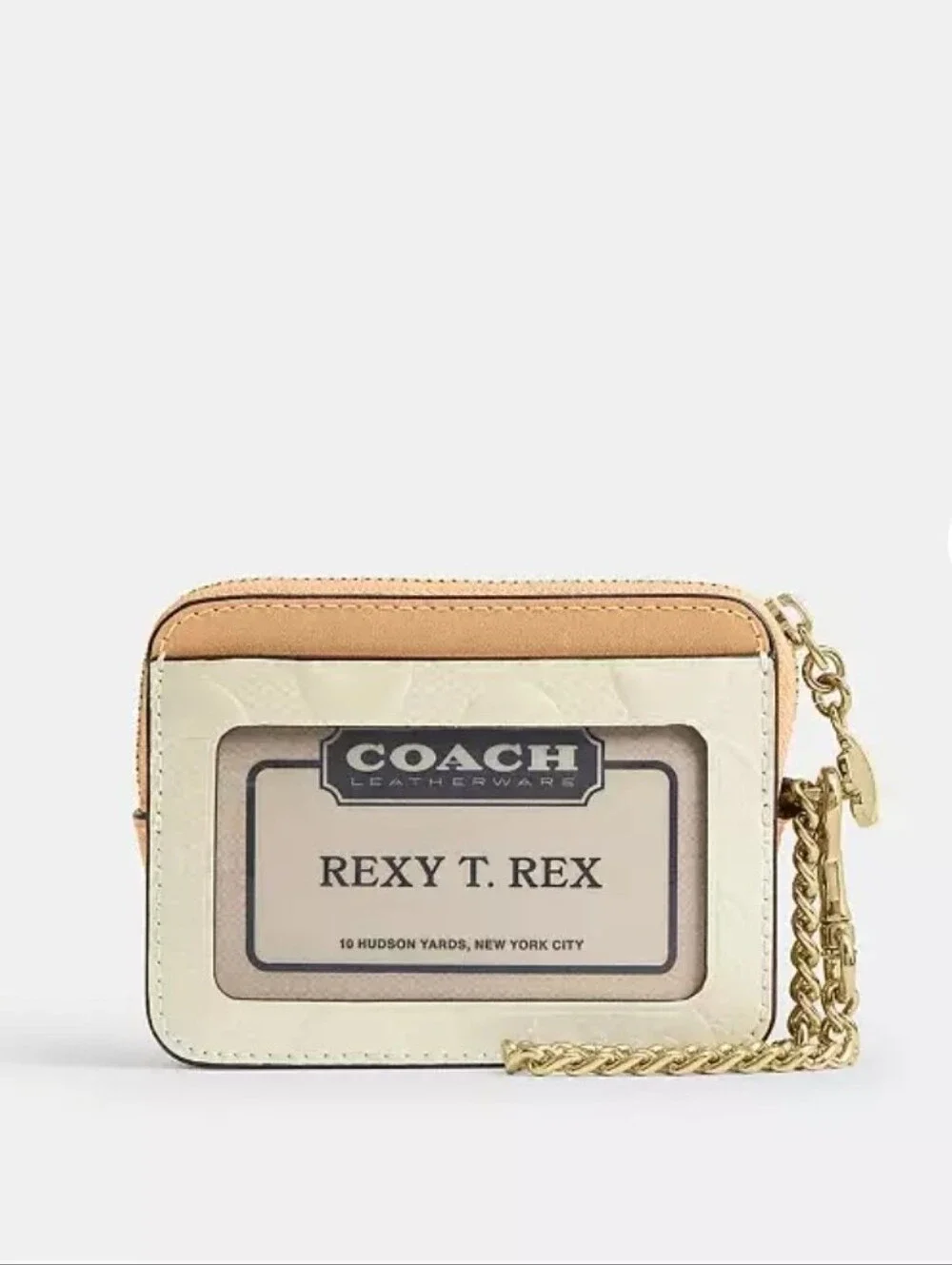 Coach Zip Card Case In Signature Leather